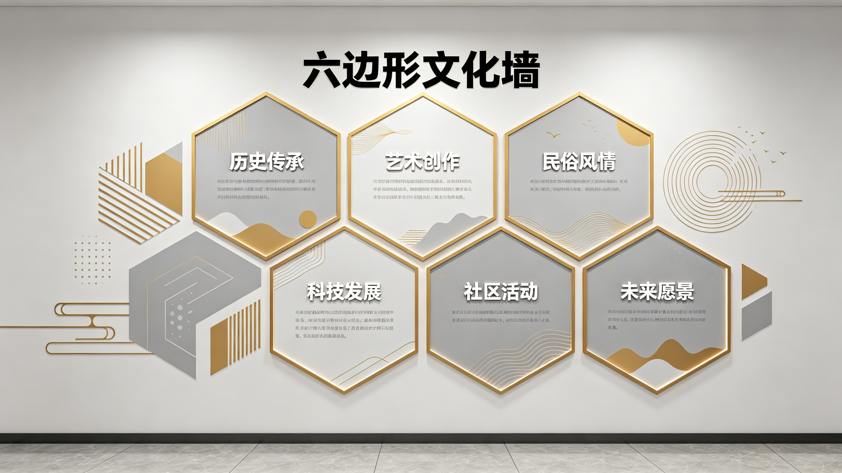 赣州企业文化墙 | 六边形信息美学